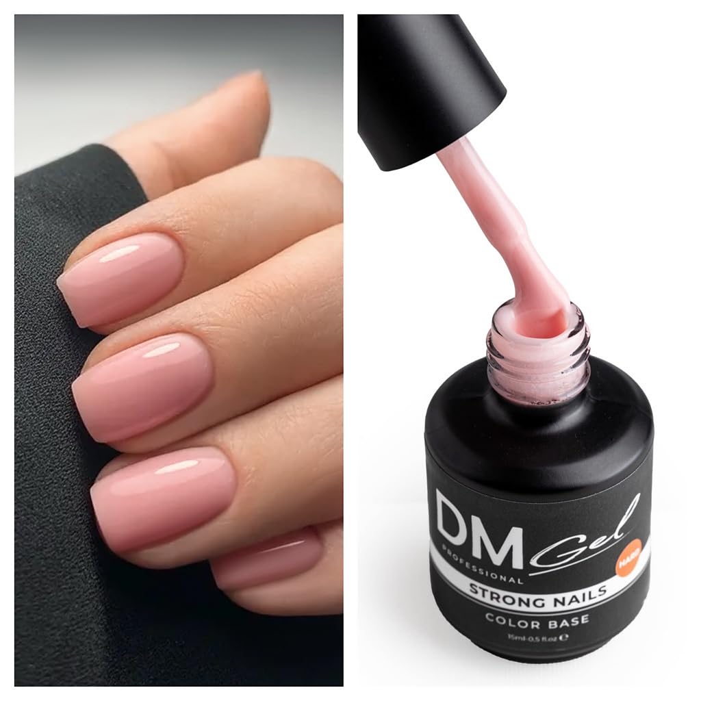 DM Professional Builder Nail Gel in A Bottle, LED Nail Lamp Cured Hard Gel Nail Strengthener BIAB, 15 ml (Nude Pink #007) - Image 4