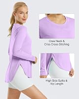 G4Free Women’s UPF 50+ Long Sleeve Activewear Shirt Purple view 5