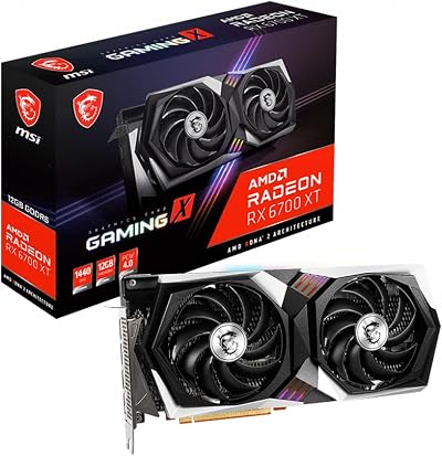 MSI Gaming Radeon RX 6700 XT 12GB GDDR6 Graphics Card - VR Ready, FreeSync, RGB