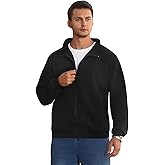 TaiSuJieMao Mens Sweatshirt Full Zip Up Mock Neck Quilted Jacket Sweatshirt for Men Lightweight Casual Sweater with Pocket