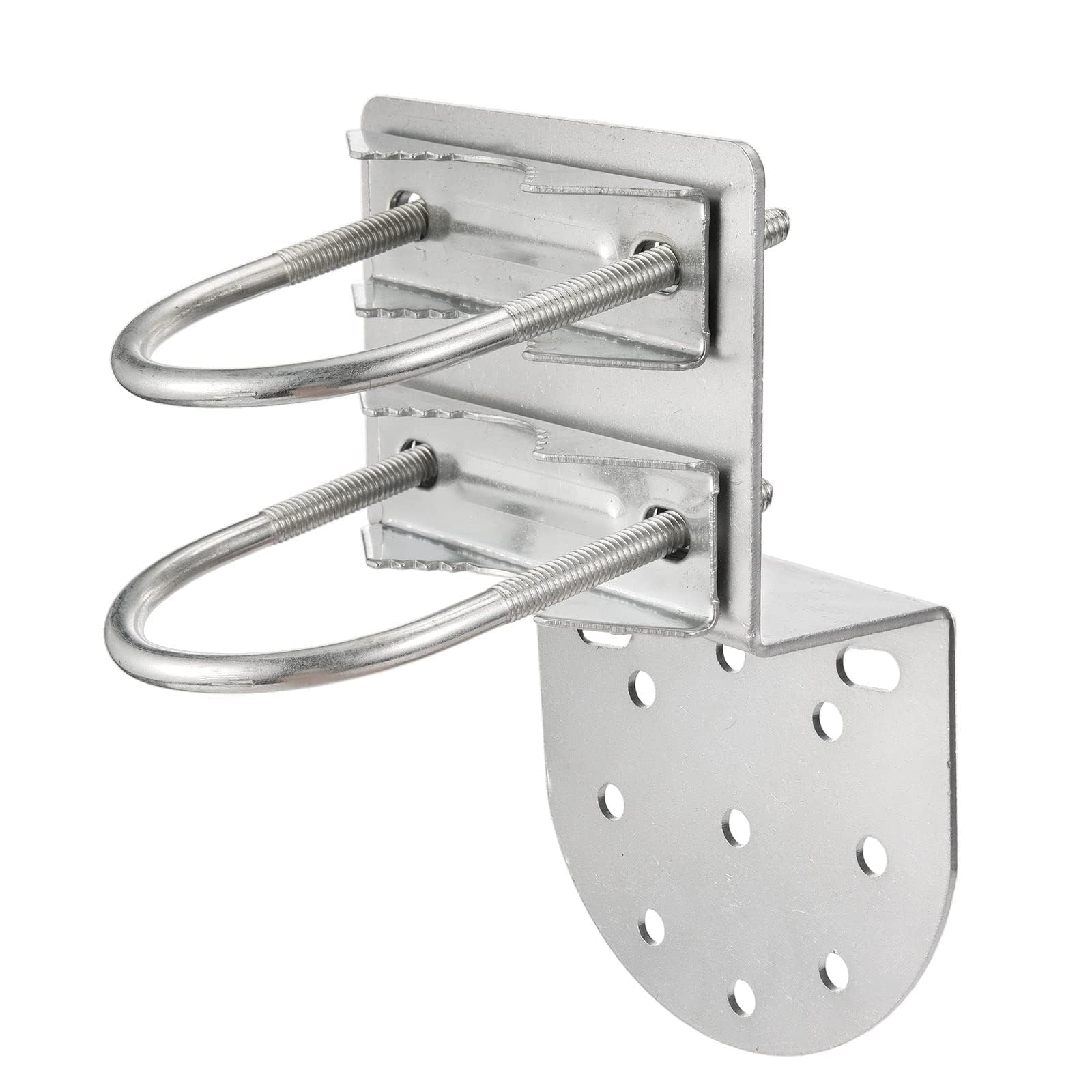 Bingfu Antenna Pole Mount Bracket to Wall Mast Clamp Anti-Rust Hardware Accessories Bracket Holder for Outdoor Home Antenna Pole Holder/Mount Kits