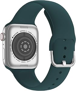 Doasuwish Sport Bands Compatible with Apple Watch Bands Series 3 Series 5 iWatch Bands 38mm 40mm Women Men Soft Silicone Replacement Strap Compatible for Apple Watch Series SE/6/5/4/3/2/1