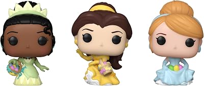 Cenoura Pop de Bolso! Disney - Cinderela, Bella e Tiana - Figura de Vinil de Coleção - Ideia de Presente - Merchandising Oficial - Brinquedos para Crianças e Adultos - Boneca de Colecionador