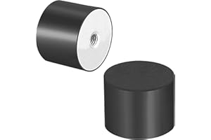 JINLANONLY 2PCS M8x12 Female Thread Rubber Mounts Vibration Isolator Replaces Anti Vibration Pads Flat Silentblock Base Block D40 x H30mm