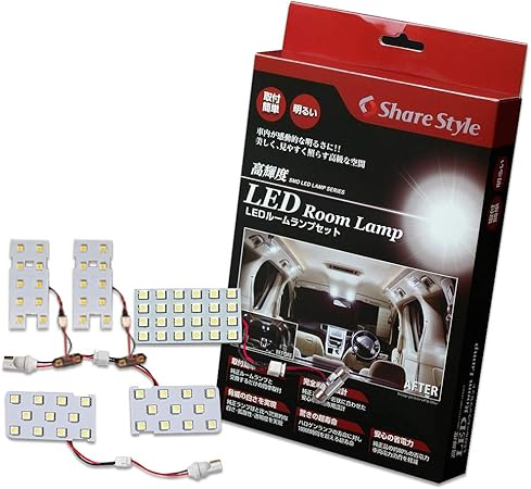 Amazon シェアスタイル デリカd5 Cv1w クリーンディーゼル車専用 ルームランプ シャンデリアホワイト J ルームランプ 車 バイク