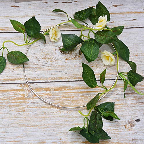 SOSMAR 16PCS Metal Rings Hoops 8 Sizes Craft Silver Rings for Dream Catcher, Wieldable Metal Ring for Macramé Wedding Décor DIY Handcraft Project (2/2.5/3.1/3.9/4.7/5.5/6.3/7.5inch) Silver - Thumbnail 6