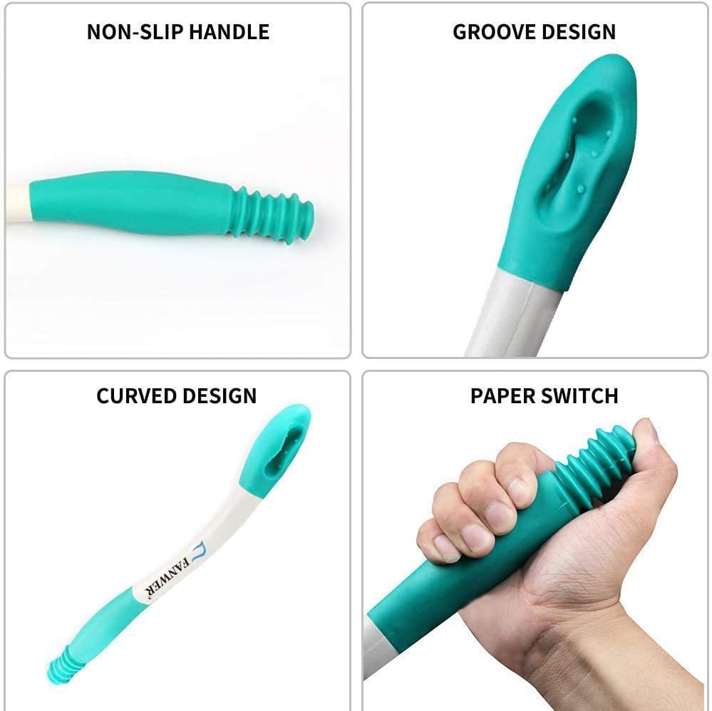 【2pcs】Toilet Assist Tool, Long Handle Reach Comfort Bottom Wiper for Independent Daily Living, One for Household, One for Traveling: Health & Personal Care