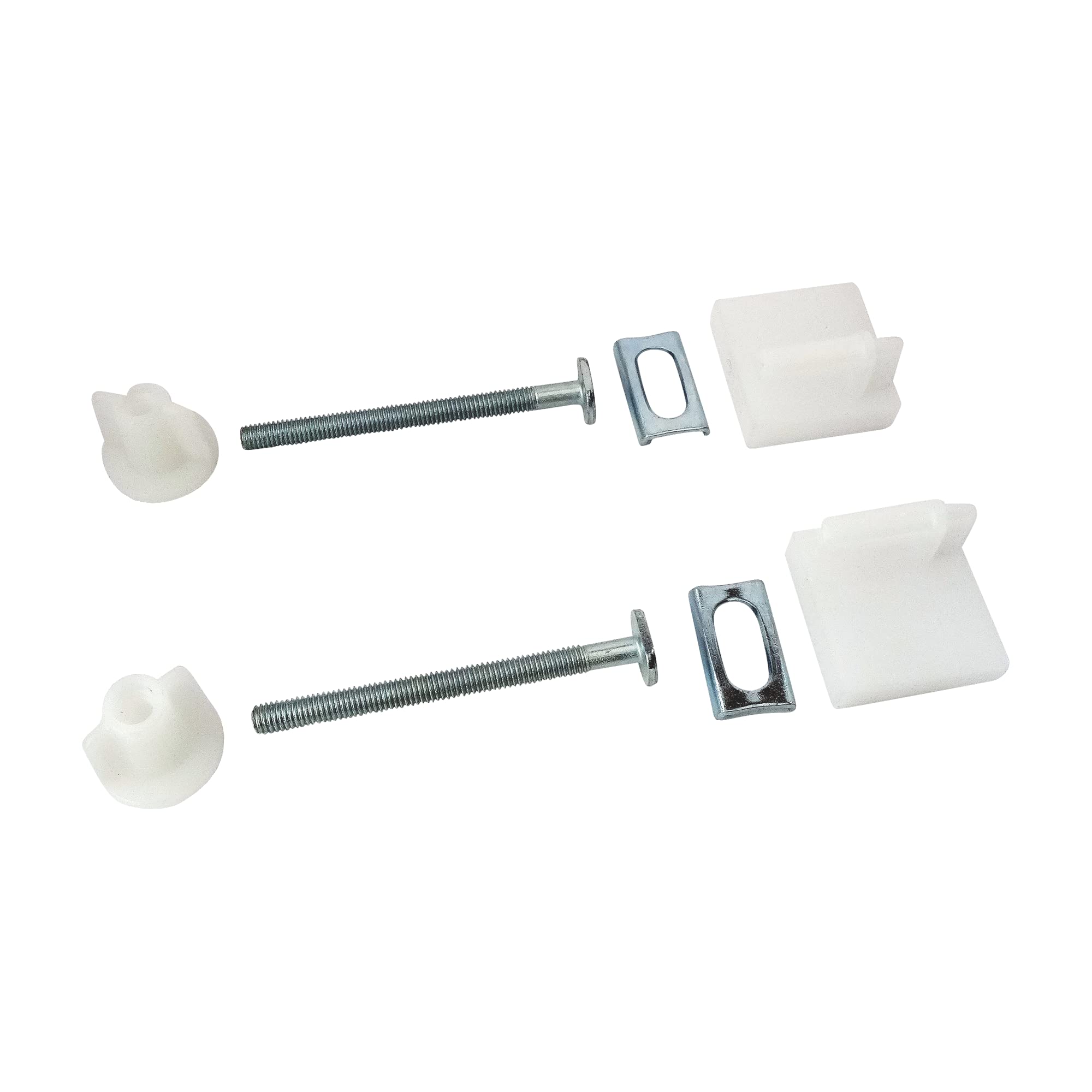 SOMATHERM FOR YOU - Fixing Toilet seat 2 Metal Plates, 2 Nuts, 2 Runners, 75 mm Long