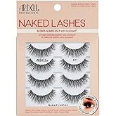 Ardell Naked Lashes 421 Subtle Volume Natural Look False Eyelashes, 4 Pairs | Seamless Blend with Invisiband, Lightweight Wispy Texture, Reusable for Everyday Strip Lashes