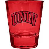 R and R Imports UNLV Rebels Full Color 2 oz Shot Glass Red Officially Licensed Collegiate Product Single