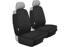 ALLANSING Front Seat Cover with Side Flaps - Waterproof, Durable Captain Seat Protector for Dogs & Humans, Protects from Dirt, Fur, Scratches, Fits Cars, SUVs, Trucks, Minivans(2-Pack)