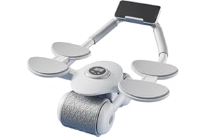 Pafal Ab Roller with Elbow Support, New Upgraded Automatic Rebound Abdominal Wheel with 4 Elbow Support, Timer, Knee Pad, Abs Workout Equipment，Dolly Core Strengthening Trainer Fitness Belly Training