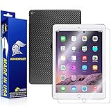 ArmorSuit MilitaryShield - Apple iPad Air 2 Wifi Screen Protector + Black Carbon Fiber Full Body Skin Protector / Front Anti-Bubble Ultra HD - Extreme Clarity & Touch Responsive Shield with Lifetime Replacement Warranty
