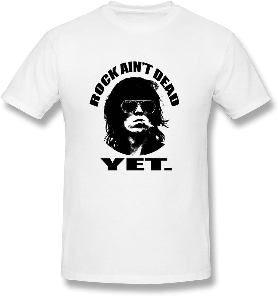 Popular Printing Men's Keith Richards T-shirt X-Large White