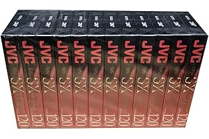 JVC High Performance 120 SX 6 hours [EP mode] Recordable VHS Tape (12 Pack)