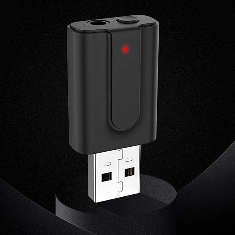 iMustech 2 in 1 USB Bluetooth Adapter 5.0+EDR Mini Bluetooth Transmitter Receiver HiFi Wireless Audio Adapter with 3.5mm AUX for Car Headphones PC TV Home Stereo USB Supply No Driver Required