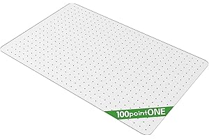 100pointONE Chair Mat for Carpeted Floors - 30" x 48" Office Chair Mat for Low Pile Carpet, Easy Glide Desk Chair Floor Mat for Carpets