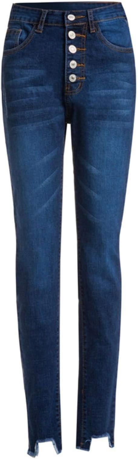 None Brand High Waist Button Calca Jeans For Women Mom Jeans Ladies Plus Size Stretch Hole Jeans Boyfriend Jeans Denim Skinny Pencil Pants Amazon Co Uk Kitchen Home