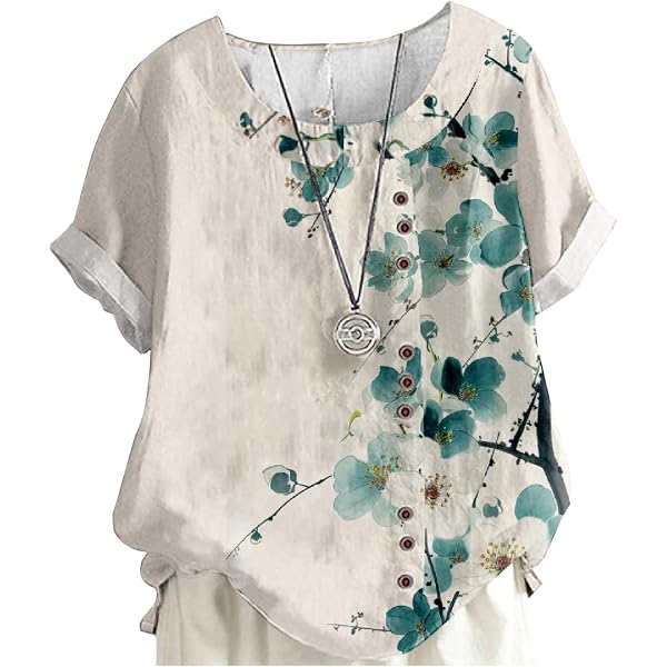 MARSVOVO Women's 3/4 Sleeve V Neck Tunic Top - Loose Boho Blouse For Office, Travel & Summer - View #3