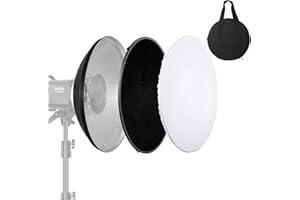 Soonpho 16 inch/42cm Standard Reflector Beauty Dish with Honeycomb Grid, Diffuser Sock and Bag,for Bowens Mount Studio Strobe Flash Light Like Neewer VC-400HS VE-300 Godox AD200 AD180 AD360(Silver)