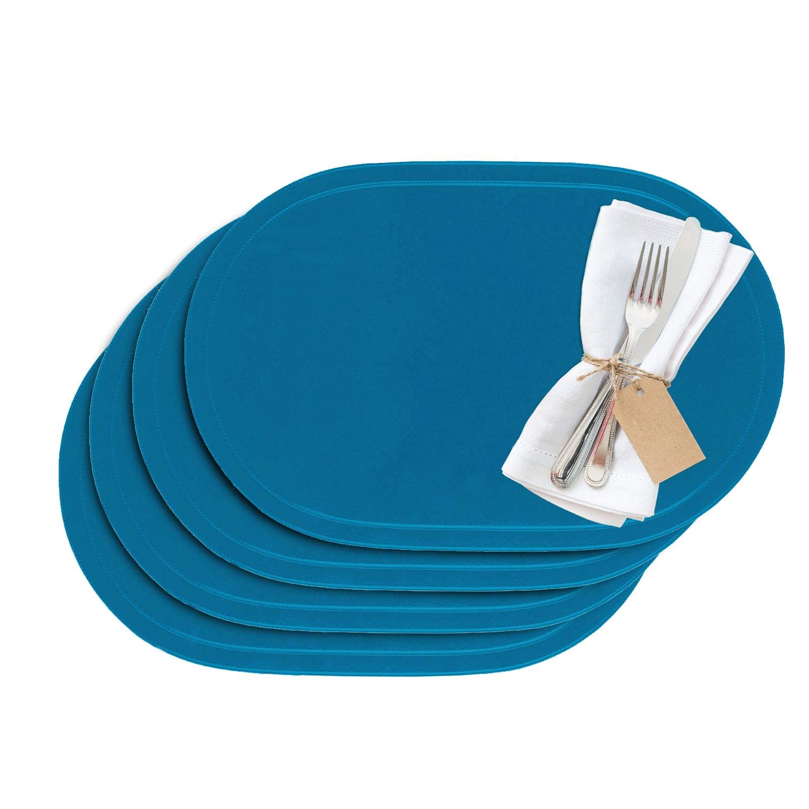 Westmark Placemats, 4 pieces, 45.5 x 29 cm, Vinyl, Light Blue, Saleen Edition: Fun