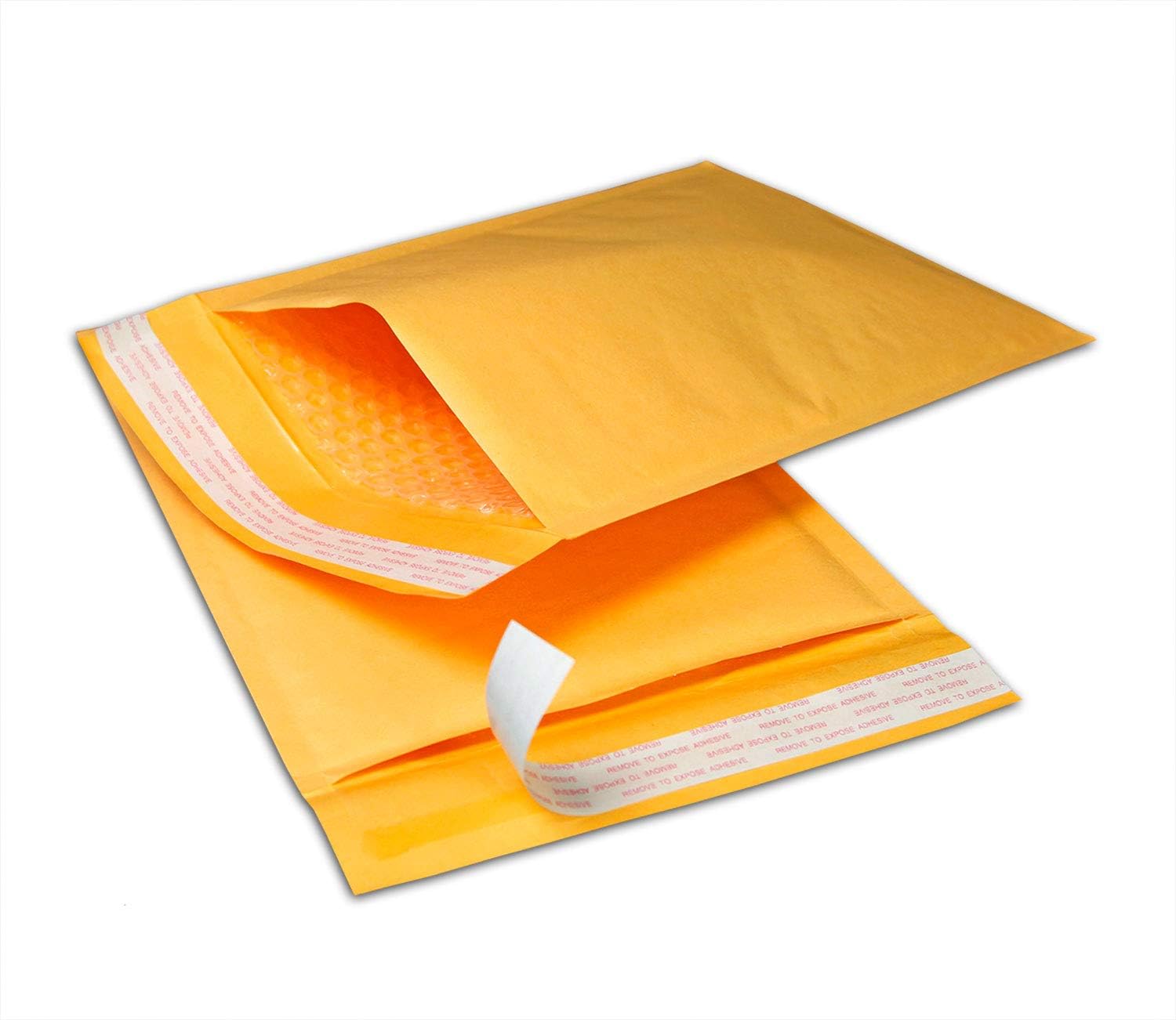 Madishan Kraft Bubble Mailers - Set of 25 - #00 5" x 10" Inch Yellow Self Seal Bubble Kraft Mailers โ Padded Shipping Envelopes, Durable Opaque Design