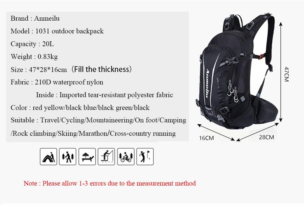 anmeilu backpack 20l