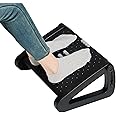 Ywbtflul Foot Rest for Under Desk at Work, Ergonomic 6 Heights Adjustable Footrest with Massage Roller, Portable Under Desk F