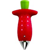 Chef'n StemGem Strawberry Huller, 3.5", Red/Green