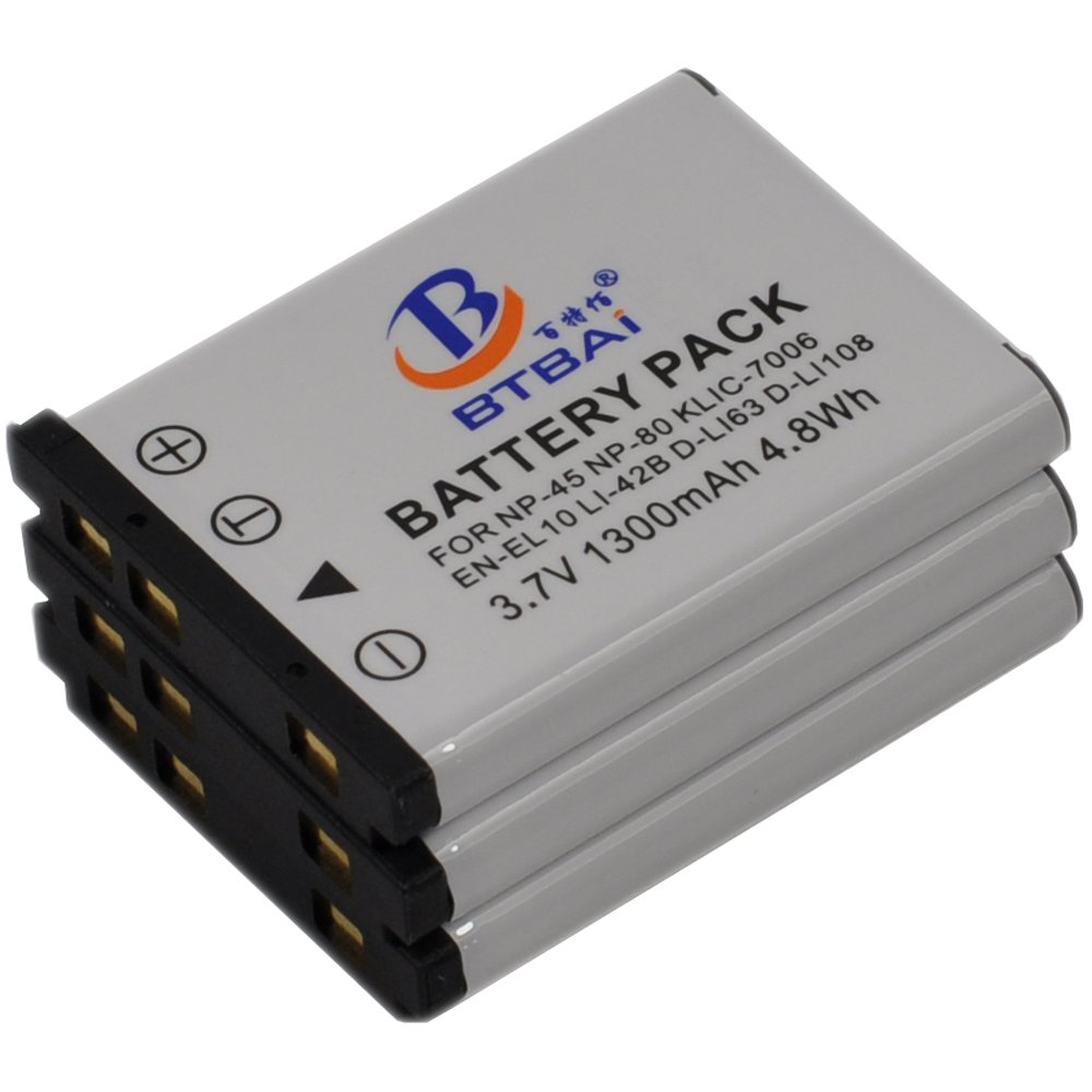 BTBAI 3x KLIC-7006 for KLIC7006 EasyShare M200 M22 M23 M522 M530 M531 M532 M5350 M5370 M550 M552 M575 M577 M580 M583 M750 M873 M883 MD30 Mini Touch PixPro FZ51 Zoom Camera Battery k2a