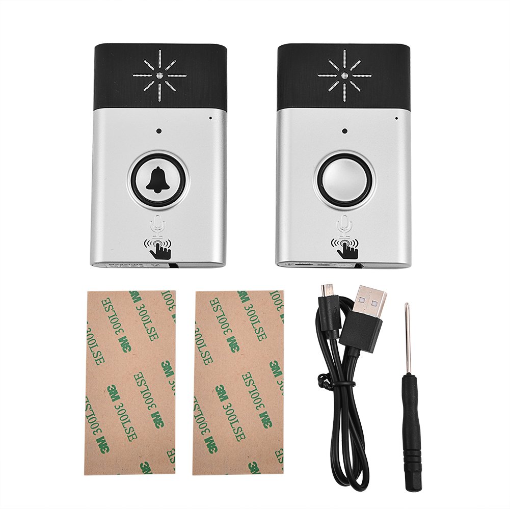Wireless Doorbell Kit Doorbell Dual Way Voice 1 Receiver + 1
