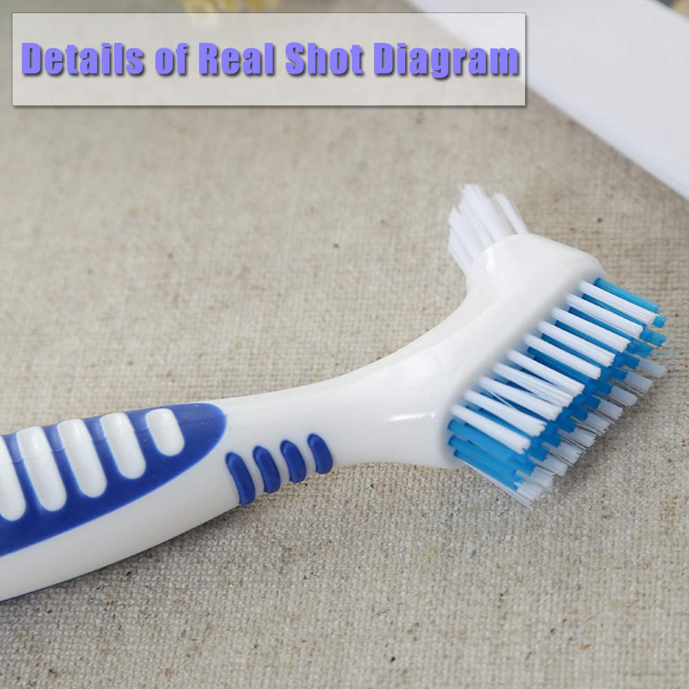 4 Pcs Denture Brushes with Double Sided Denture Cleaning Brush Heads for Denture Care : Beauty
