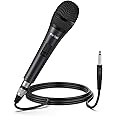 Fifine Karaoke Microphone, Dynamic Vocal Microphone for Speaker, 6.35MM Wired Handheld Mic with On and Off Switch and14.8ft Detachable Cable-K6