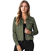 Allegra K Women's Faux Suede Jacket Button Down Collar Cropped Biker Motorcycle Jacket Fall Winter Coat