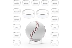 Party Zealot 30 pcs Large Acrylic Clear Baseball Stands 1-5/8" Size Display Holders for Large Round Object Soccer Softballs