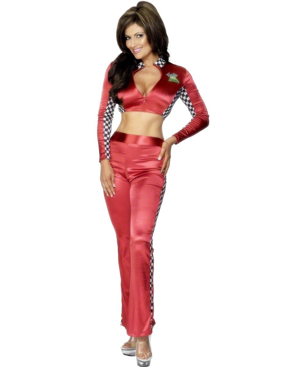 Smiffys Fever Racing Girl Costume Top and Trousers
