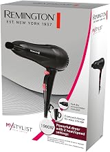 Remington My Stylist 1900W Hair Dryer Ionic Ceramic Cool Shot Black Pink D2000 view 6