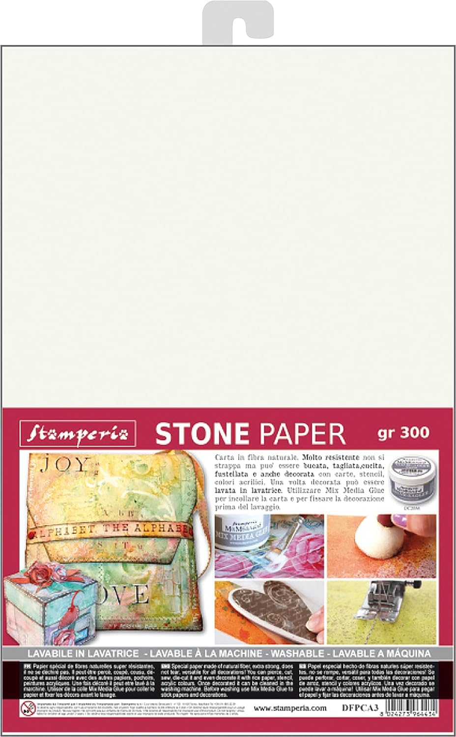 Stamperia Intl Stamperia-Stone Paper, Multi-Colour, 41.91 x 30.48 x 0.12 cm,DFPCA3