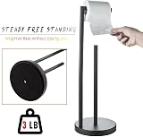YUET Freestanding Toilet Paper Holder Steel 5 Roll Storage Black view 3