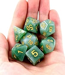 HDdais Polyhedral DND Dice Sets, 7-Die RPG Resin