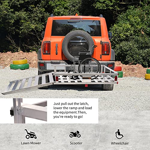 50" x 29.7" Trailer Hitch Cargo Carrier 500LBS Utility Basket with 41.5