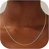 Treasure Bender S925 Sterling Silver Box Chain Necklace for Women - 0.8mm Sterling Silver Box Chain Necklace Thick Sturdy Colourfast Chain Necklaces Jewelery for Women 16/18/20/22 Inch