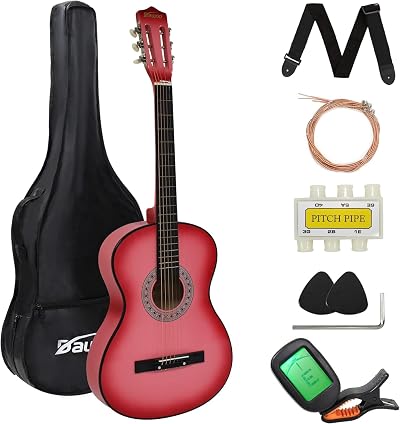 DAWOO 4/4 Acoustic Guitar 38 Inch Classic Beginner Friendly 4/4 Size