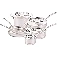 thumbnail image 2 of Kirkland Signature 10-Piece Stainless Steel Cookware Set - 5-Ply Construction For All Cooktops 2 of 14