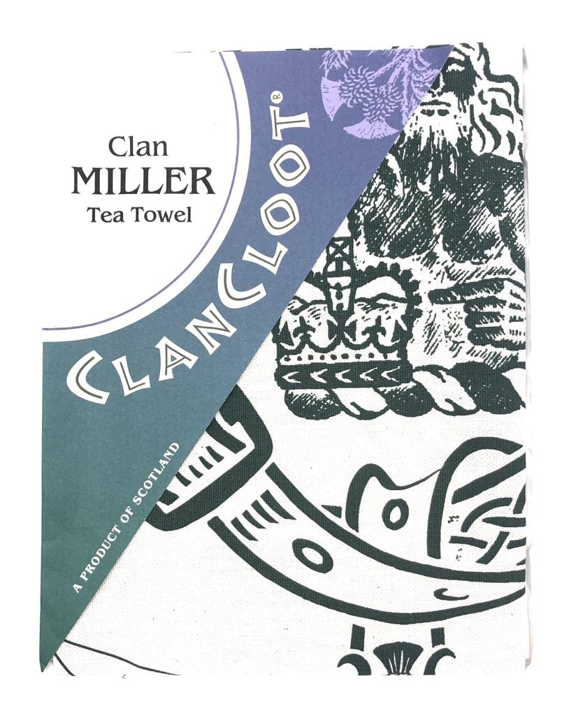 BRAW CLANS TARTANS Clan Tea Towel - The Ultimate Guide for your Kitchen – Absorbent, Stylish, Functional and Fashionable Trendy Tea Towel - Made in Scotland