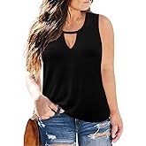 TIYOMI Plus Size Tank Tops for Women Basic Scoopneck Sleeveless Loose Fit Casual Tee Summer Spring XL-5XL