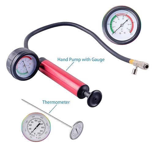 14-Piece Aluminum Radiator Pressure Tester Kit - Cooling System Diagnostic Tool For Cars & Trucks