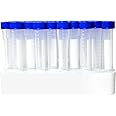 15 ml Conical Centrifuge Tube with Conical Bottom, Leakproof Screw Caps, Sterile, Polypropylene (PP), Rack Packed (Pack of 50)