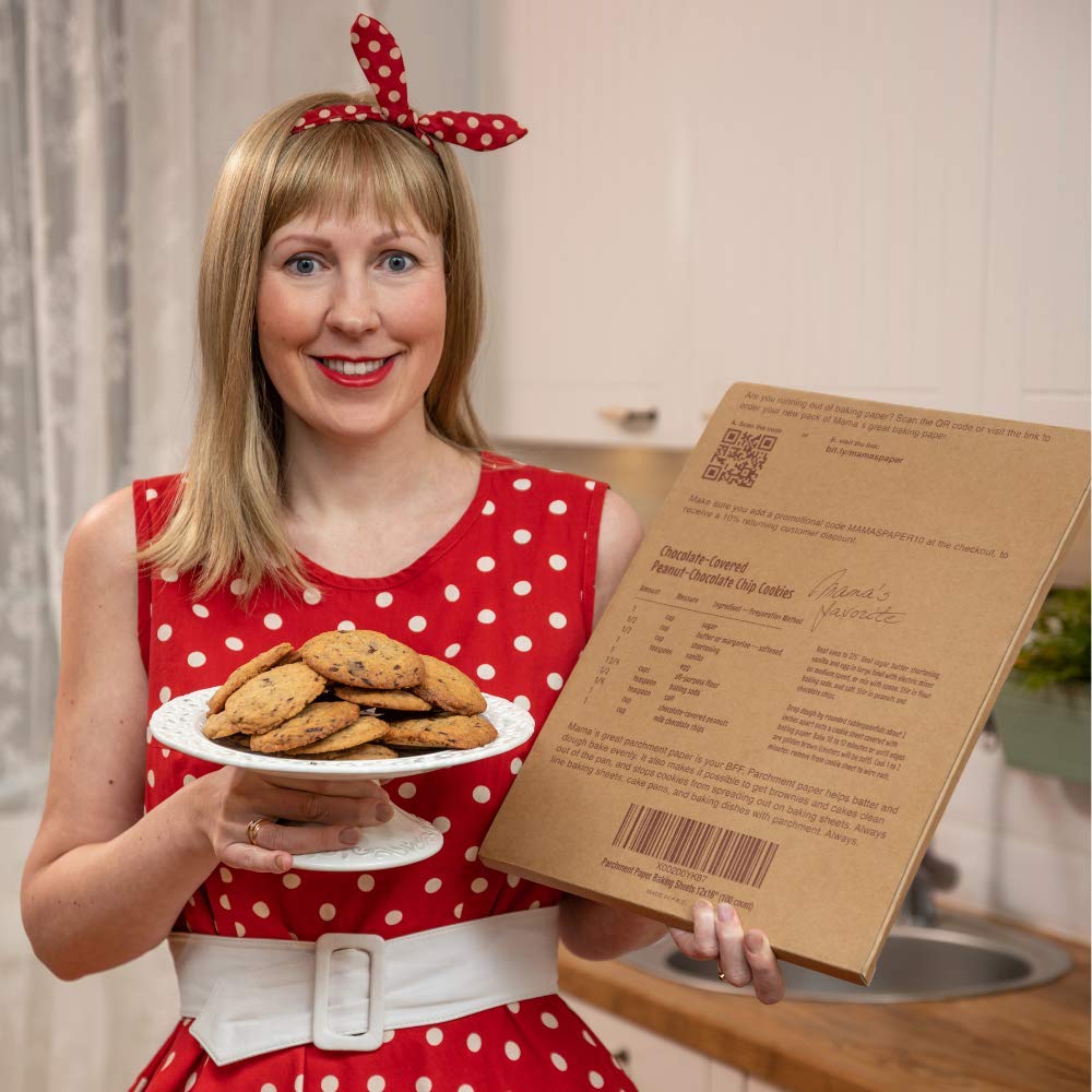 Unbleached Brown Parchment Paper Sheets for Half Sheet Pans (100 Pcs). Pre Cut 12 x 16 Inches. Double Side Silicone Coated Cookie Sheet Liner. Extra Thick and Strong. Best for Baking Cookies & Pastry