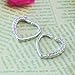 16g Clear/Pink Cubic Zirconia Heart Surgical Steel Daith Tragus Cartilage Earring Piercing (Pink)